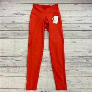 NWT Old Navy Go Dry Orange Compression Active Elevate Leggings